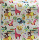 韓国製のモザイク動物柄生地(半ヤード単位)