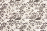 Korean Fabric Korean Traditional Landscape Painting Fabric printed in Korea by the Half Yard