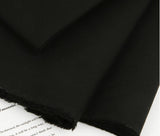 Black Color Solid Fabric Combed Cotton made in Korea by Half Yard