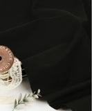 Black Color Solid Fabric Combed Cotton made in Korea by Half Yard