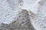 Lavender Flower patterned Fabric made in Korea by the Half Yard