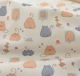 Cat Tower Cat Kitten Patterned Fabric made in Korea by Half Yard