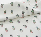 Cactus Patterned Fabric, Cute, sewing, Quilt made in Korea Half Yard