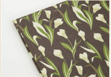 Calla Lily Flowers Floral Patterned Fabric made in Korea by the Half Yard