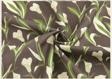 Calla Lily Flowers Floral Patterned Fabric made in Korea by the Half Yard