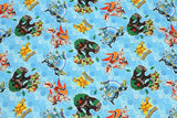 Pocket Monster, Pokemon Evolution, Pikachu, Grookey, Scorbunny, Sobble Licensed Fabric made in Korea by the Half Yard