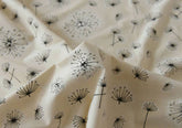 Dandelion Flower patterned Fabric made in Korea by the Half Yard