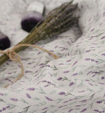 Lavender Flower patterned Fabric made in Korea by the Half Yard