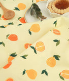 Hanrabong Jeju Orange Fruits Citruss Patterned Fabric made in Korea by the Half Yard DTP(Digital Textile Printing)