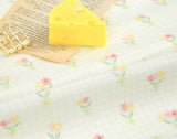 Flowers Floral Grid Patterned Fabric made in Korea by the Half Yard