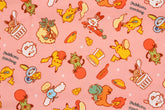 Pocket Monster, Pokemon, Pikachu, Eevee, Charmander, Grookey, Scorbunny, Sobble, Whimsicott, Swablu Fabric made in Korea by the Half Yard