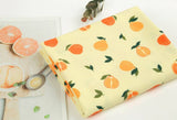 Hanrabong Jeju Orange Fruits Citruss Patterned Fabric made in Korea by the Half Yard DTP(Digital Textile Printing)