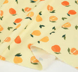 Hanrabong Jeju Orange Fruits Citruss Patterned Fabric made in Korea by the Half Yard DTP(Digital Textile Printing)