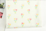 Flowers Floral Grid Patterned Fabric made in Korea by the Half Yard