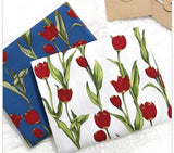 韓国製のチューリップの花柄生地(半ヤード)