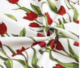 韓国製のチューリップの花柄生地(半ヤード)