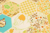 Winnie the Pooh Tigger Hexagon Patterned Cotton Fabric printed in Korea by the Half Yard