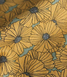 Poppy Flower Floral patterned Fabric made in Korea by the Half Yard