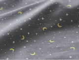 韓国製の星と月の模様の生地(半ヤード単位)