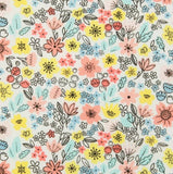 Flowers Floral Patterned Fabric made in Korea by the Half Yard