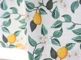 Lemon Tree Fabric made in Korea by the Half Yard 45 X 140cm 18" X 55", Cotton Linen Fabric
