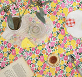 Watercolor Flowers Floral Patterned Fabric made in Korea by the Half Yard