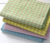 韓国製の格子模様のコットンリネン生地 90cm x 140cm または 36" x 55" ヤード