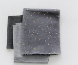 韓国製の星と月の模様の生地(半ヤード単位)