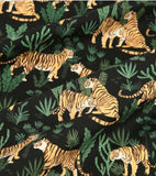 Jungle Tiger patterned Fabric made in Korea by Half Yard Digital Textile Printing