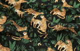 Jungle Tiger patterned Fabric made in Korea by Half Yard Digital Textile Printing