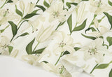 韓国製のユリの花柄生地(半ヤード単位)