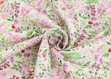 Flowers Floral Patterned Fabric made in Korea by the Half Yard