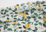 Lemon Tree Fabric made in Korea by the Half Yard 45 X 140cm 18" X 55", Cotton Linen Fabric
