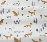 Winter Forest Animals Fox Patterned Fabric made in Korea by the Half Yard