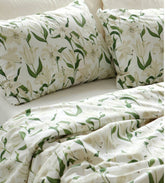 韓国製のユリの花柄生地(半ヤード単位)