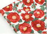 Camellia flowers Patterned Fabric made in Korea by the Half Yard