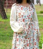 韓国製のボタニカルフラワーの花柄生地(半ヤード単位)