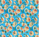 Orange Patterned Fabric made in Korea by the Half Yard