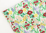 Flowers Garden Floral Patterned Fabric made in Korea by the Half Yard