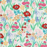 Flowers Garden Floral Patterned Fabric made in Korea by the Half Yard