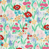 Flowers Garden Floral Patterned Fabric made in Korea by the Half Yard
