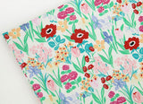 Flowers Garden Floral Patterned Fabric made in Korea by the Half Yard