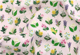 Flower Floral Patterned Fabric made in Korea by Half Yard
