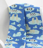 Penguin, Polar Bear printed Fabric made in Korea by the Half Yard