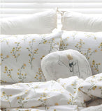 黄色の花柄生地、韓国製花柄生地(半ヤード単位)