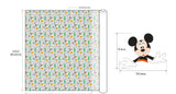韓国でプリントされたディズニーミッキーマウスサバンナコットン生地(半ヤード)