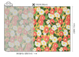 済州島カメリア柄生地 韓国製 半ヤード DTP(デジタルテキスタイルプリント)