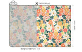 Zinnia Flower Patterned Fabric made in Korea by the Half Yard