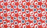 ディズニー ミッキーマウス ミニーマウス ドイリー柄 コットン生地 韓国製 半ヤード単位