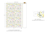 Flower Floral Patterned Fabric, Cute, sewing, Quilt made in Korea Half Yard